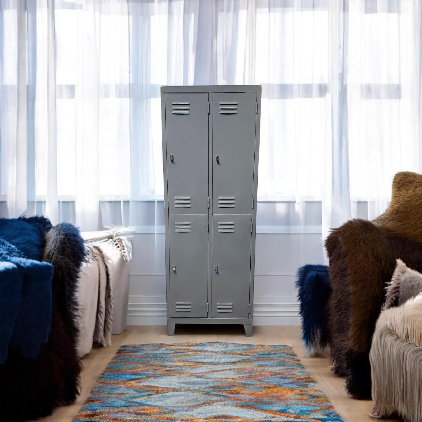 Guardarropas Metálicos de Puertas Cortas Anchas